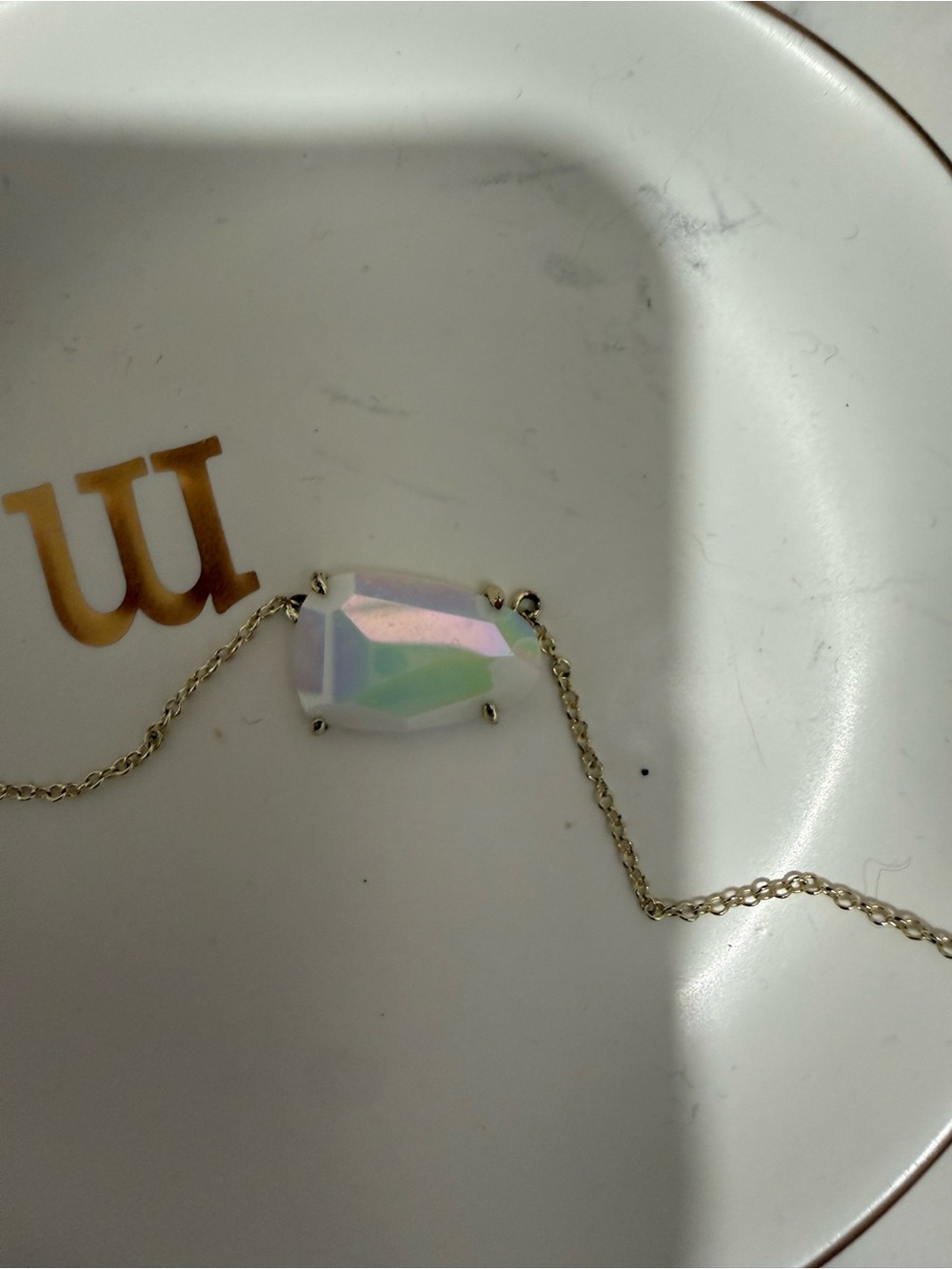 Kendra Scott Necklace - White Iridescent